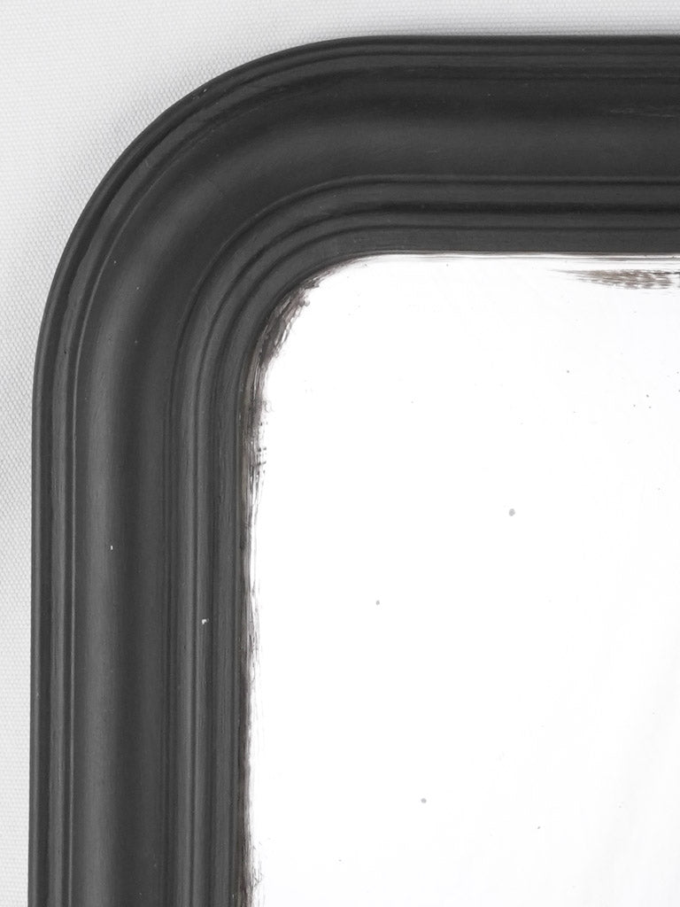 RESERVED CS 19th century Louis Philippe mirror w/ black frame - Medium 30¼" x 23¾"