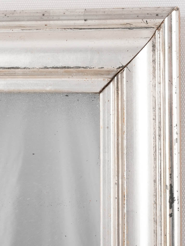 Rectangular French mirror w/ silver frame 23¾" x  17¾"
