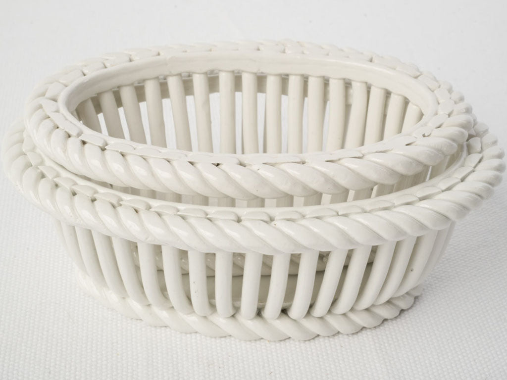 Soft white graceful baskets