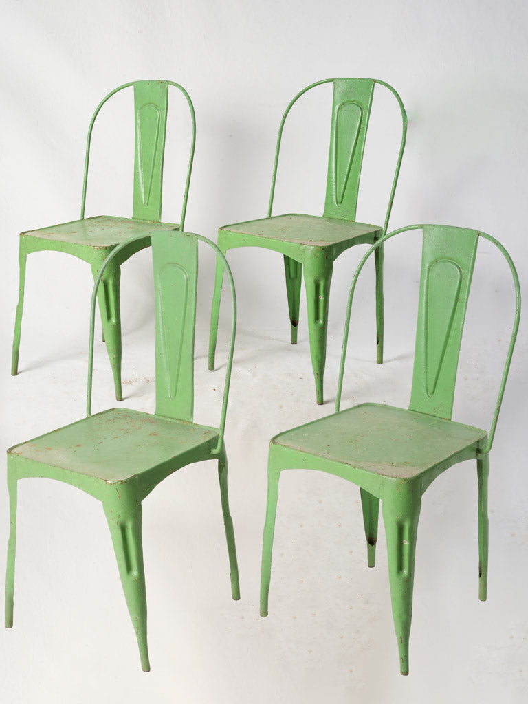 Vintage green metal chairs