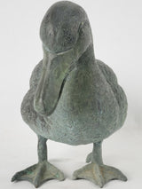 Mid-20th century bronze duck statue