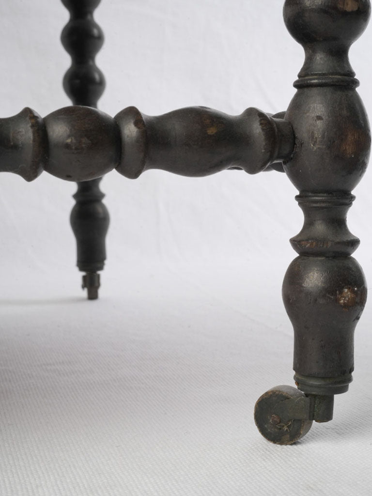 Vintage lacquered wood storage stand