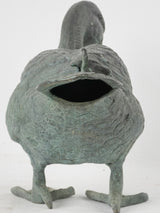 Mid-century patina bronze duck statue
