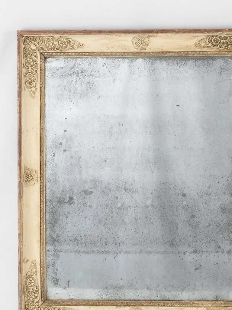 19th century Restoration period mirror - beige gold frame 22¾" x 18½"