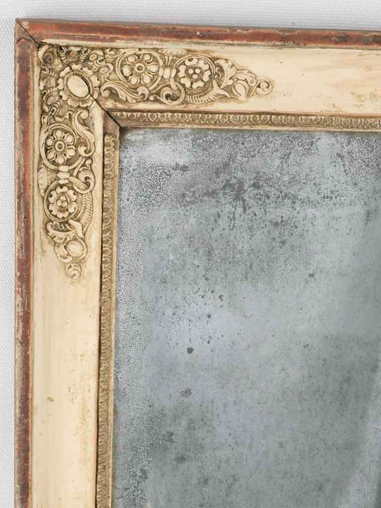 19th century Restoration period mirror - beige gold frame 22¾" x 18½"