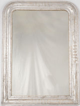 Silver Louis Philippe mirror w/lines and foliage 33½" x  24½"