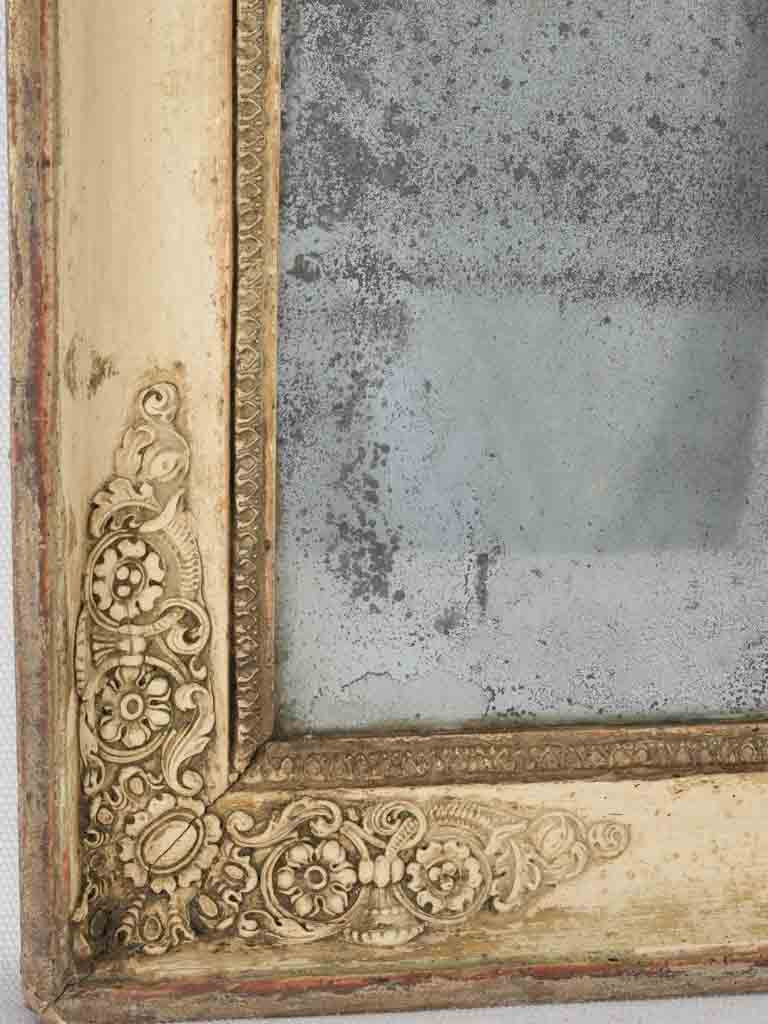 19th century Restoration period mirror - beige gold frame 22¾" x 18½"