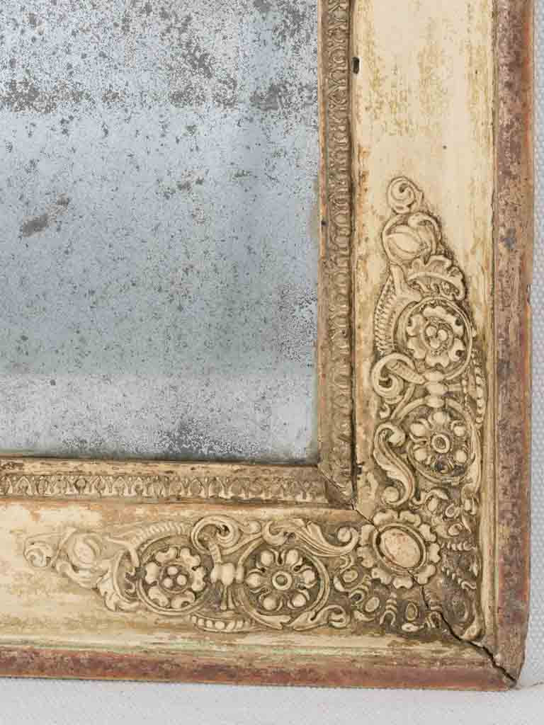 19th century Restoration period mirror - beige gold frame 22¾" x 18½"