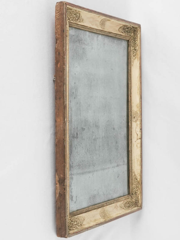 19th century Restoration period mirror - beige gold frame 22¾" x 18½"