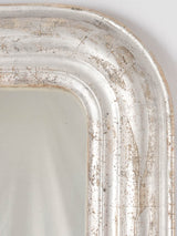 Silver Louis Philippe mirror w/lines and foliage 33½" x  24½"