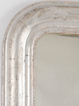 Silver Louis Philippe mirror w/lines and foliage 33½" x  24½"