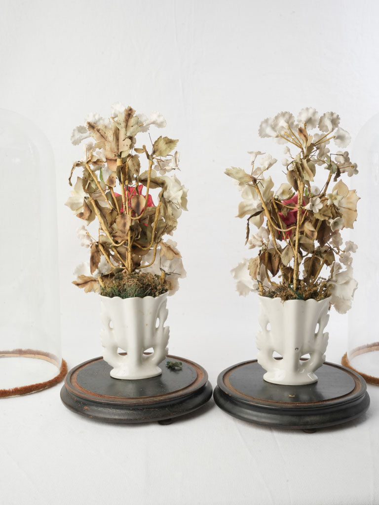 Delicate fabric flower decorations