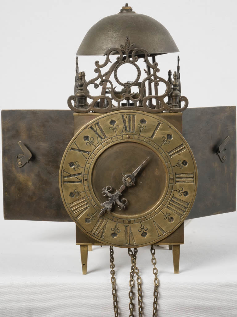 Classic Roman numerals bronze clock