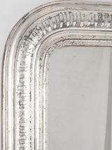 Large silver Louis Philippe mirror w/ continuous stripes around frame edge 37½" x  26"