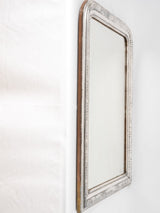 Large silver Louis Philippe mirror w/ continuous stripes around frame edge 37½" x  26"