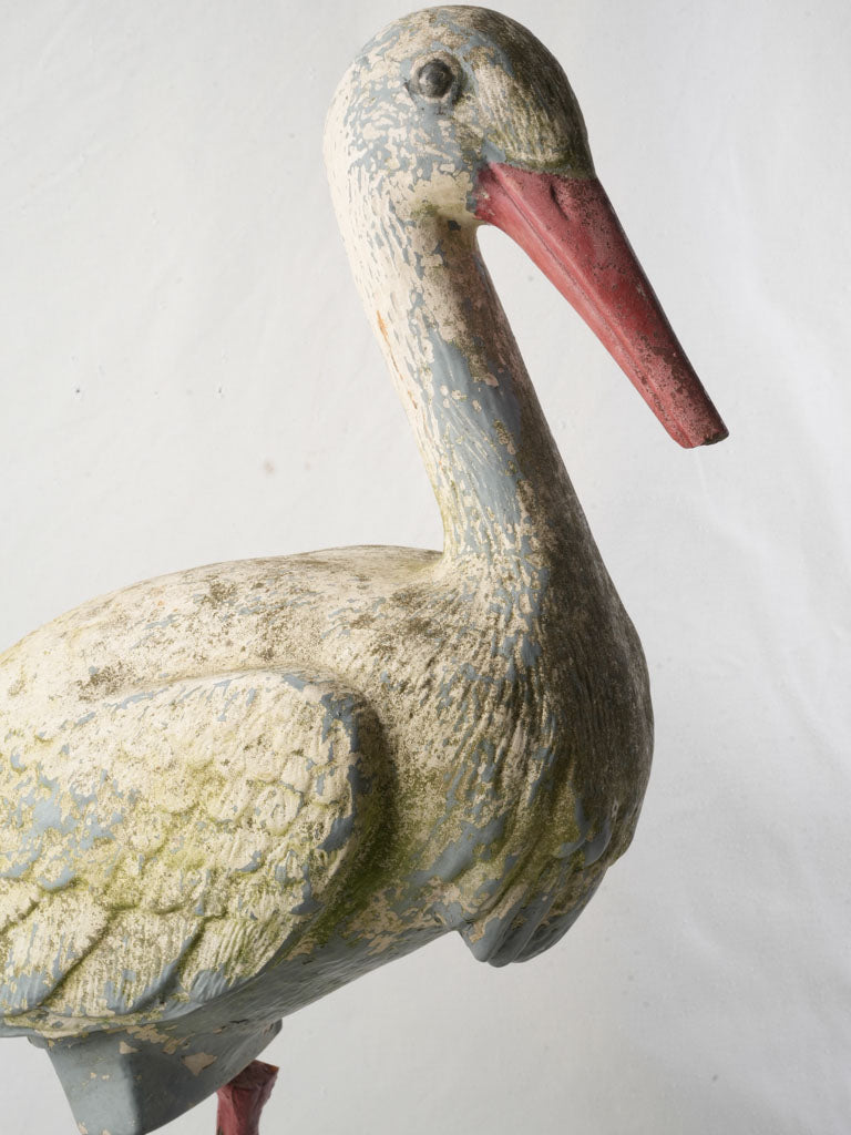 Nostalgic Alsace-inspired stork figurine  