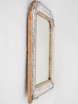 Antique Louis Philippe mirror - silver w/ beading 20½" x 17"
