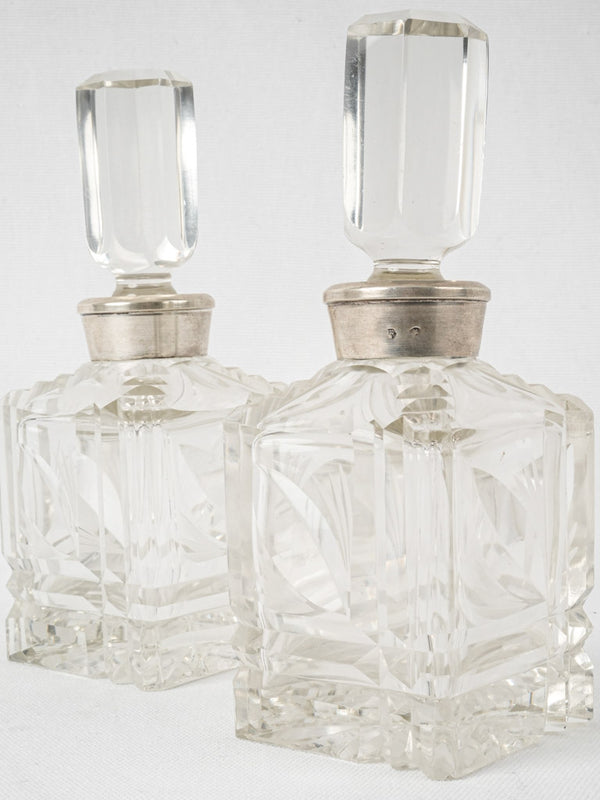 Crystal Antique French Square Decanters