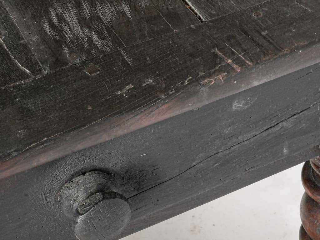 Rustic-aged finish kitchen island