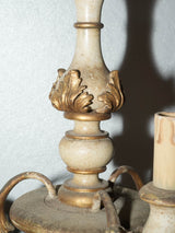 Antique beige stucco chandelier