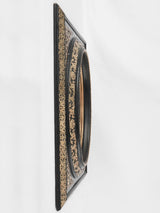 Black & gold Napoleon III mirror - oval medallion 21¾" x 22"