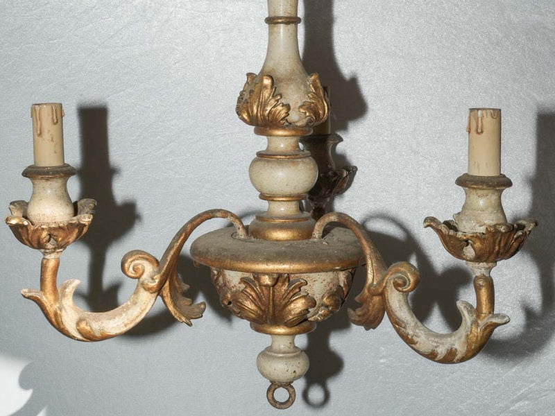 Rustic Italian 3-light chandelier
