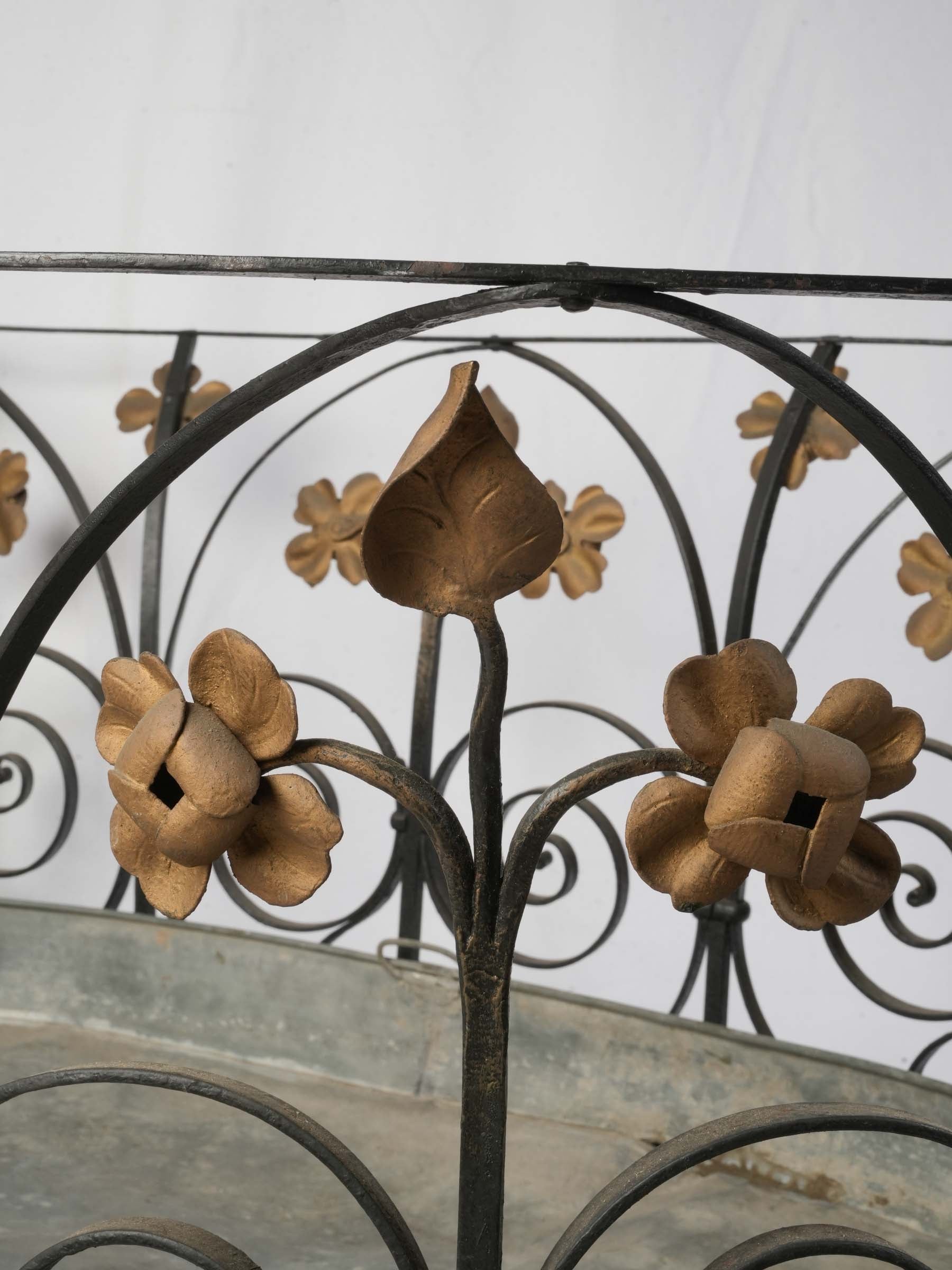 Remarkable French Riveted Wrought Iron Centrepiece Plant Stand c. 1900 - 58¾" x 32¼" x 32¼"