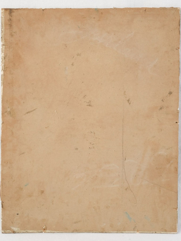 Oil on Paper Portrait of a Young Woman Against a Mountain Landscape - 15¾" x 12¼"