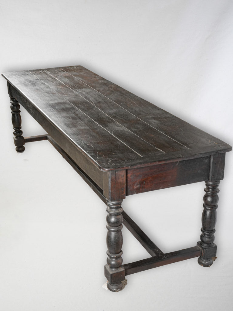 Vintage blackened wood console table