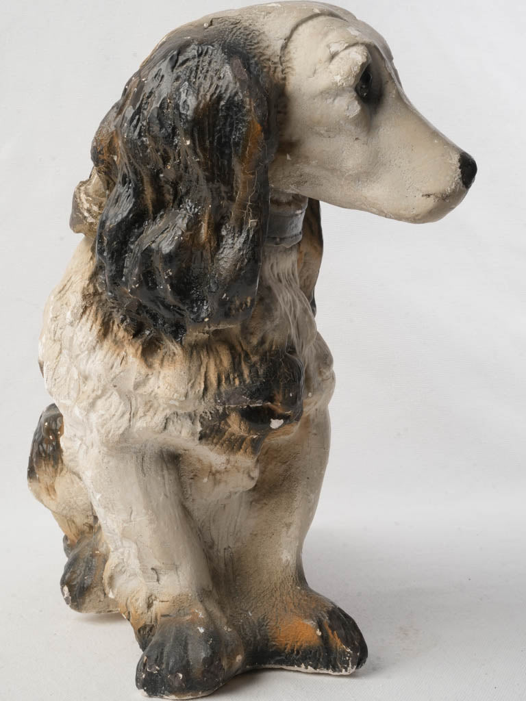Timeworn decorative canine sculpture
