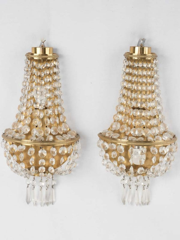 Pair Napoleon III wall sconces - Montgolfier 17¼"