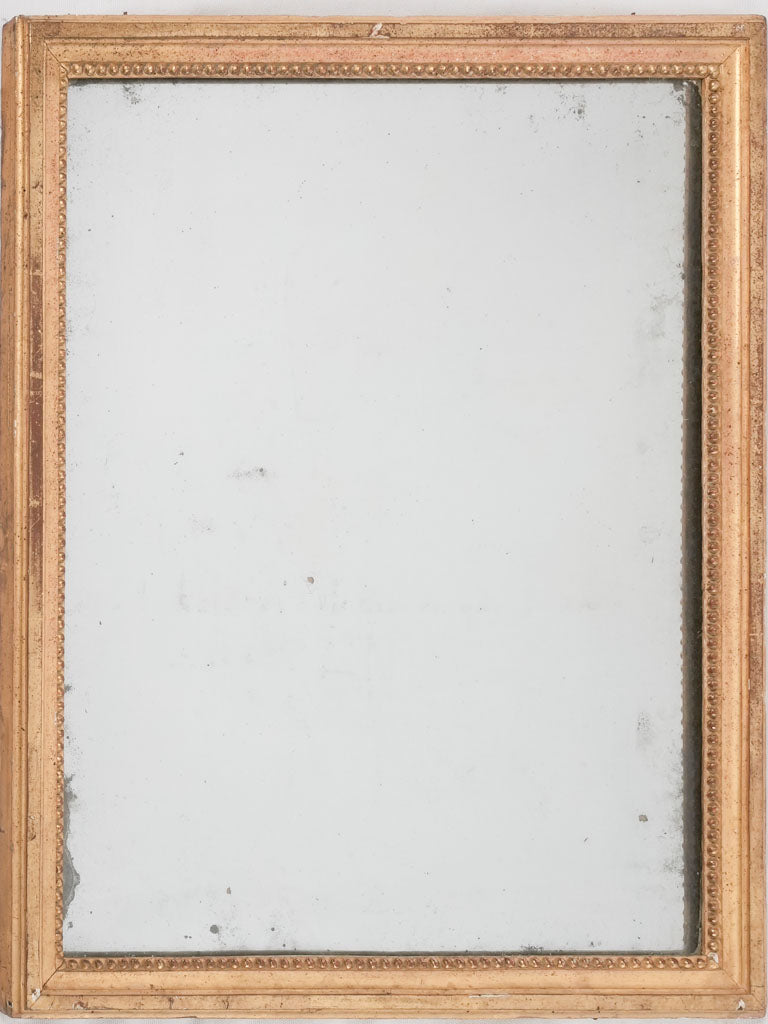 Large rectangular antique French mirror w/ gold frame 30¼" x 24¾"
