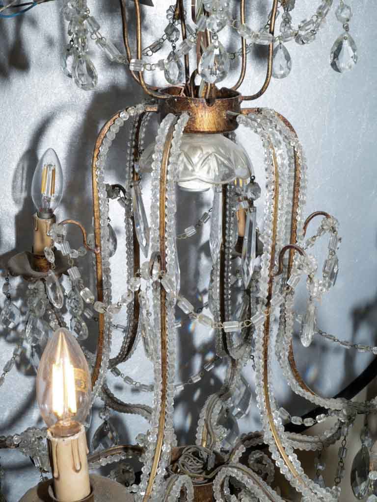 Classic re-electrified crystal Italian chandelier