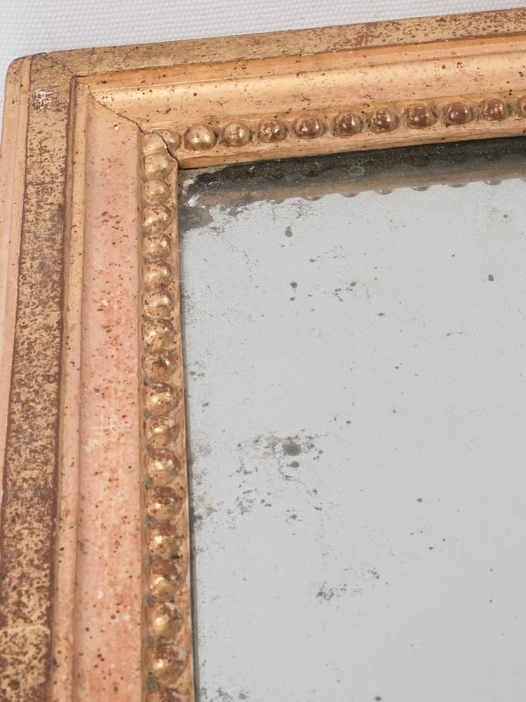 Large rectangular antique French mirror w/ gold frame 30¼" x 24¾"