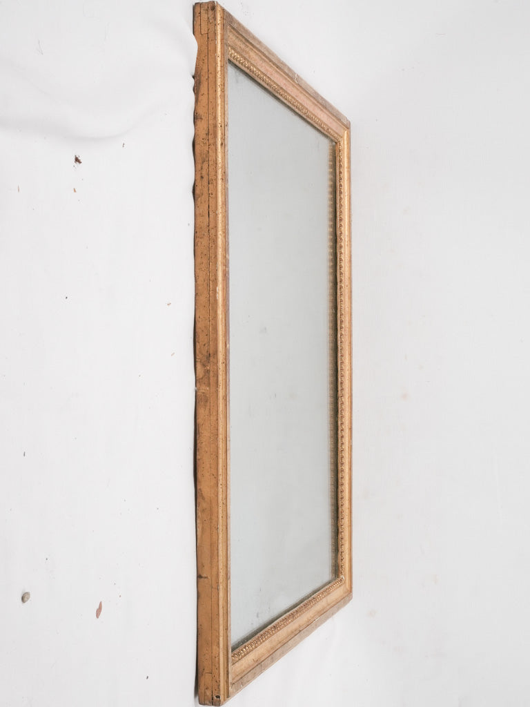 Large rectangular antique French mirror w/ gold frame 30¼" x 24¾"