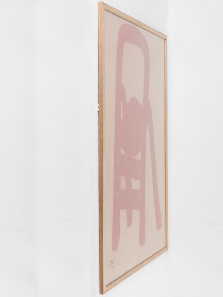 Modern pastel - red step ladder - Caroline Beauzon 40½" x 28¾"