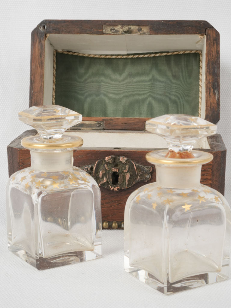 Elegant, Charles X two cherub decanters
