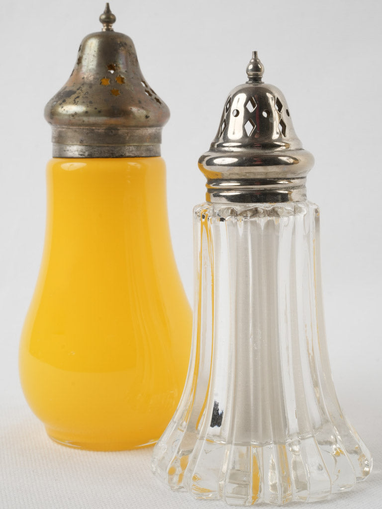 Vintage glass sugar shakers