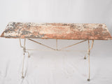 Long rectangular iron garden table 61½" x 20¾"