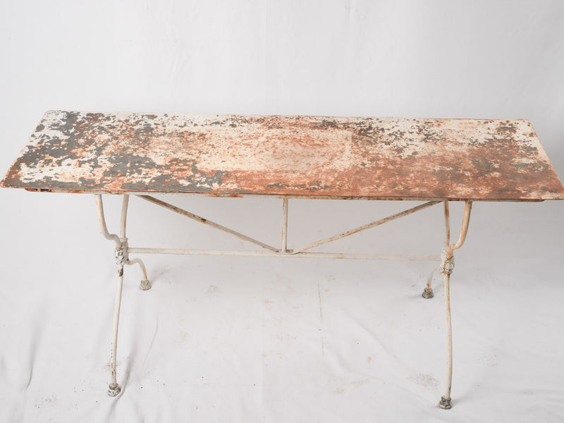 Long rectangular iron garden table 61½" x 20¾"