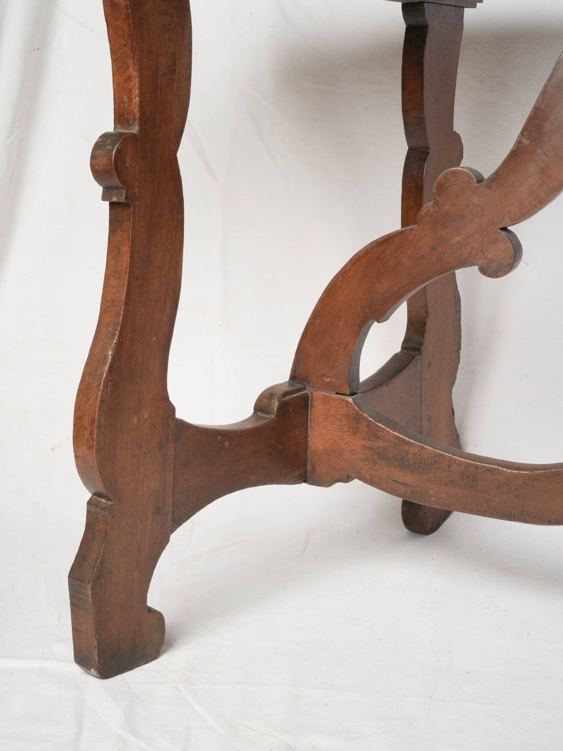 Pair of Italian Baroque Demilune Consoles/ Center Table, Late 17th Century
