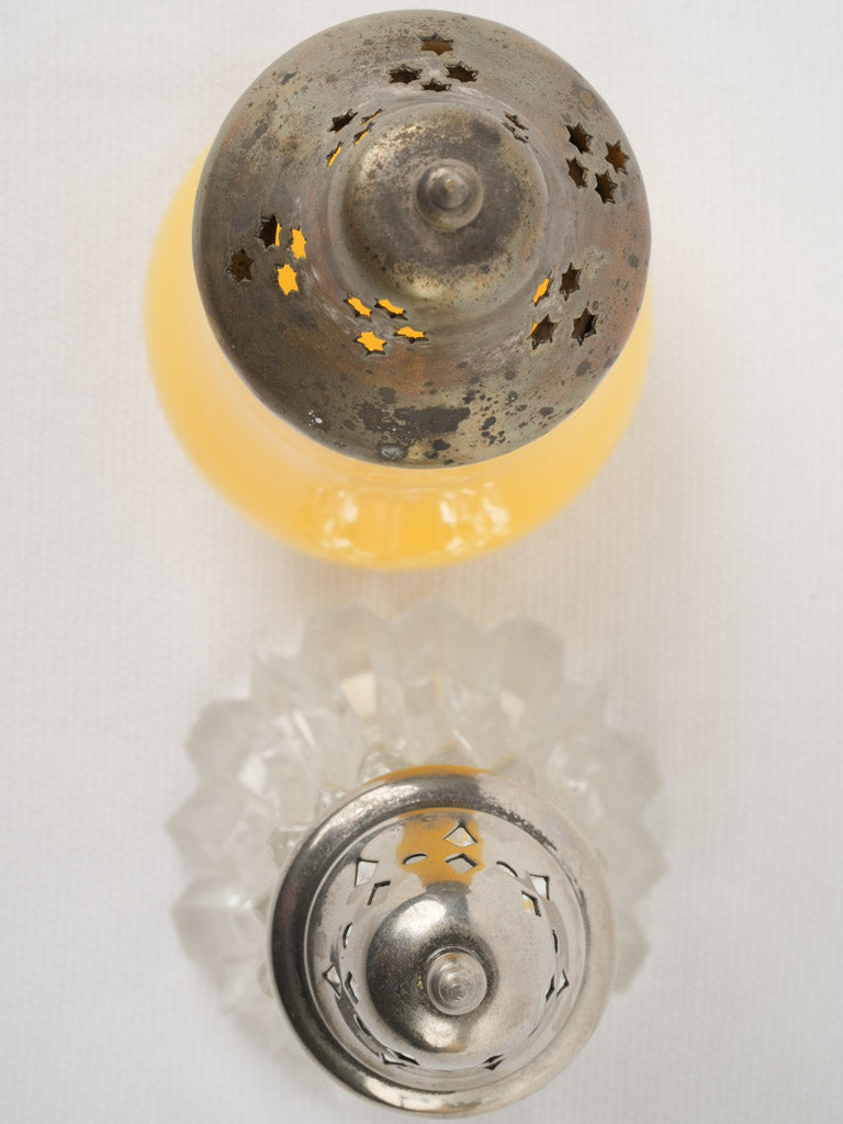 Traditional glass sugar dispensers