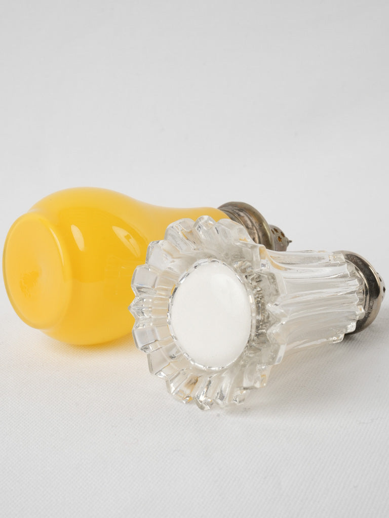 Old-fashioned glass sugar pourers