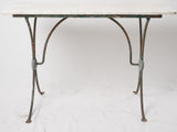 Antique French garden table w/ marble top 41¼" x 19"