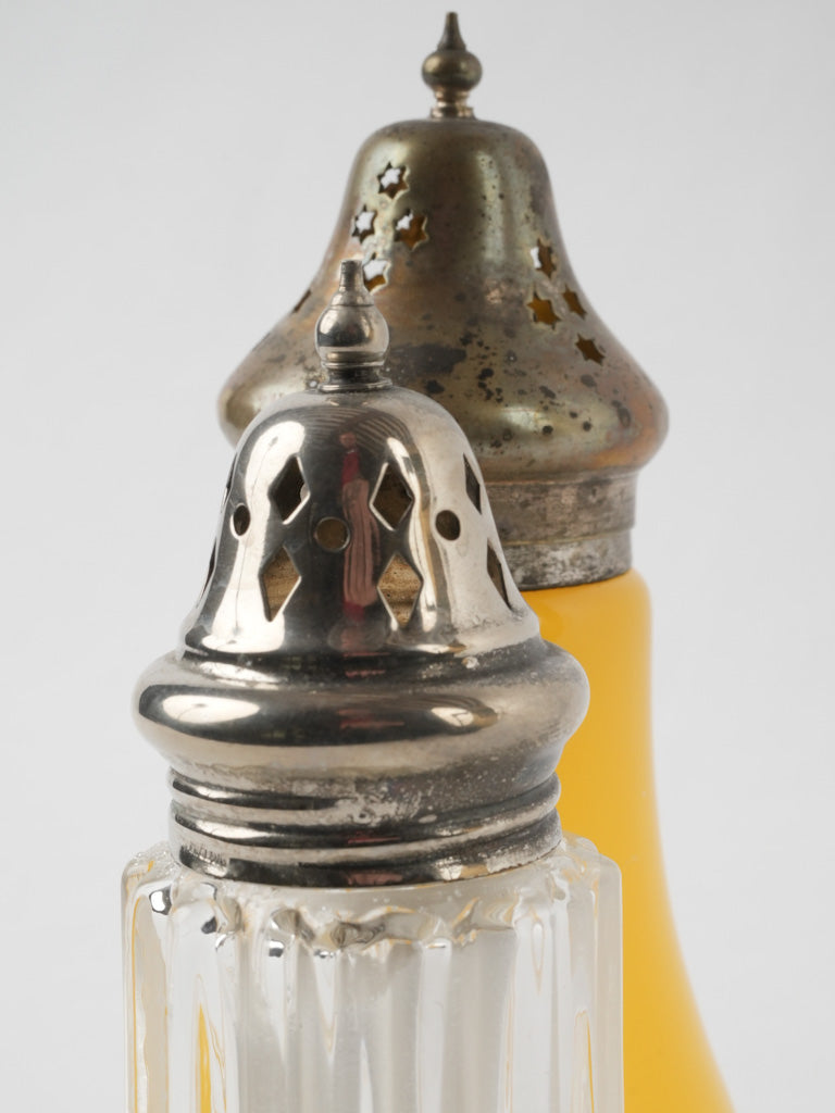 Polished vintage sugar containers