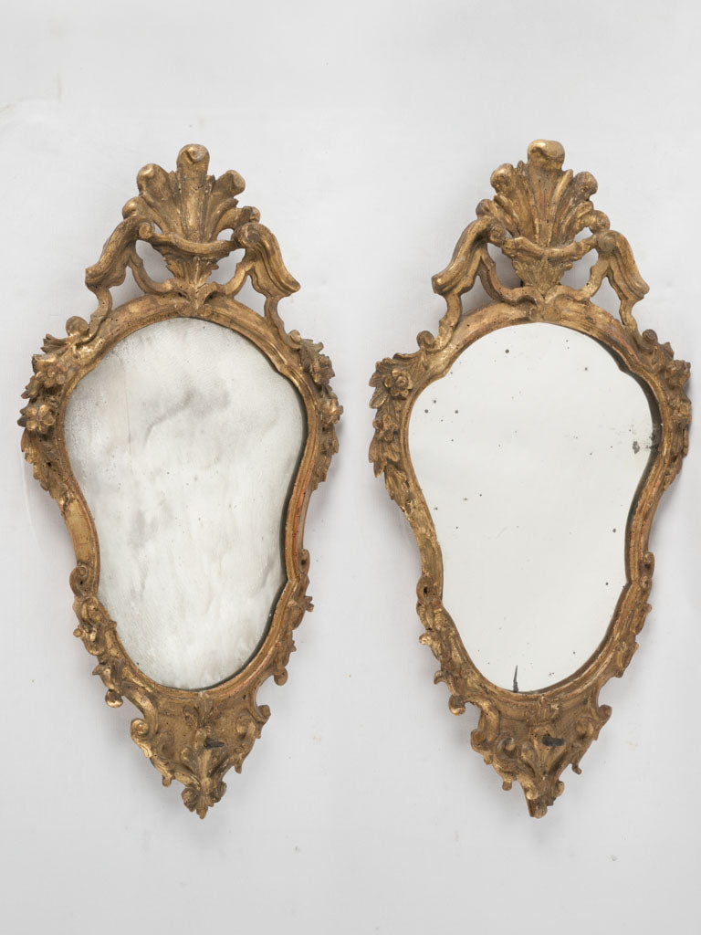 Antique gilded Baroque Italian mirrors
