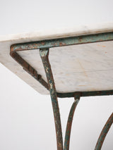 Antique French garden table w/ marble top 41¼" x 19"