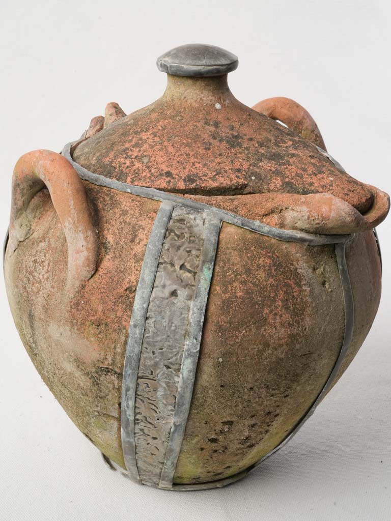 Antique Moroccan earthenware container  