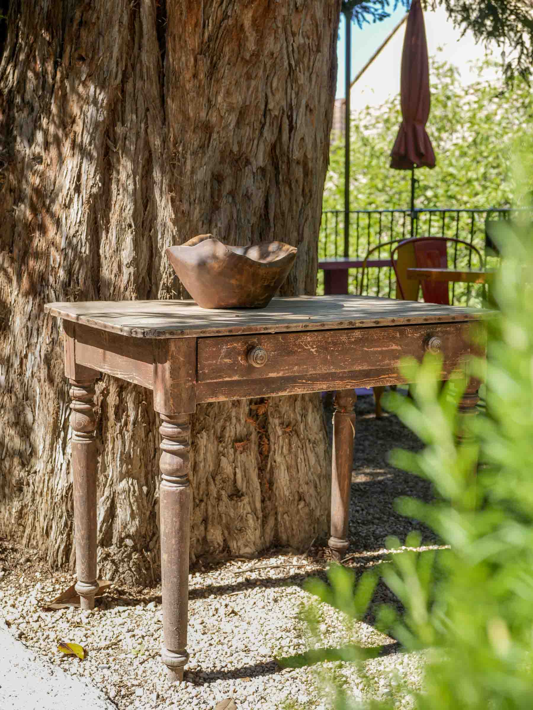 Aged French sculptural kitchen décor