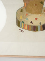 Large modern still life pastel- mosaic garden table - Caroline Beauzon 56¼" x 31"